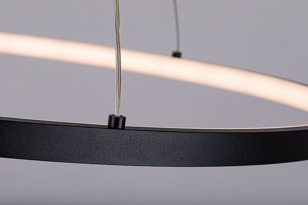 Rabalux Černé závěsné LED svítidlo Beliza 600mm 55W 72344