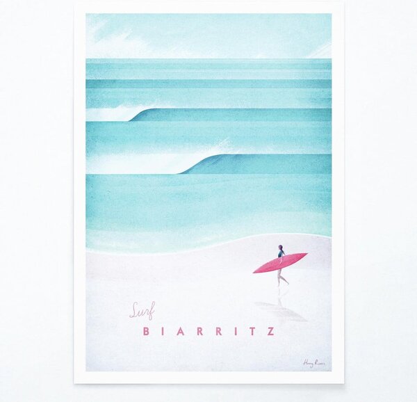 Plakát Travelposter Biarritz, 30 x 40 cm