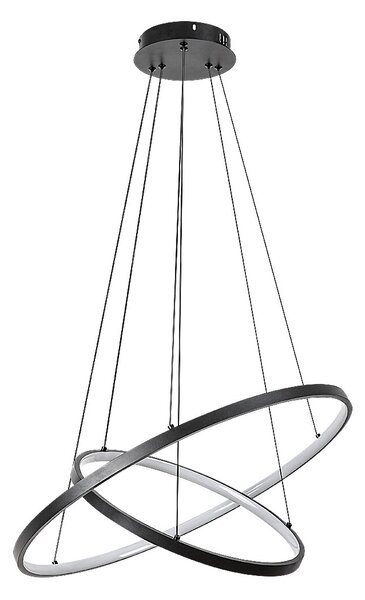 Rabalux Černé závěsné LED svítidlo Beliza 600mm 75W CCT s DO 72345