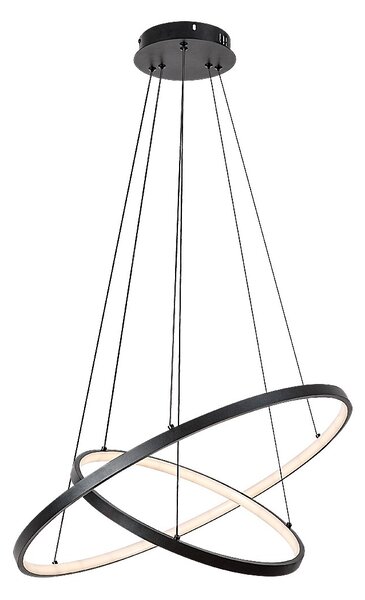 Rabalux Černé závěsné LED svítidlo Beliza 600mm 75W CCT s DO 72345