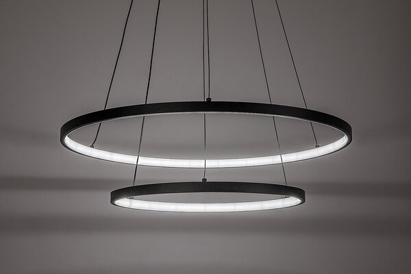 Rabalux Černé závěsné LED svítidlo Beliza 600mm 75W CCT s DO 72345