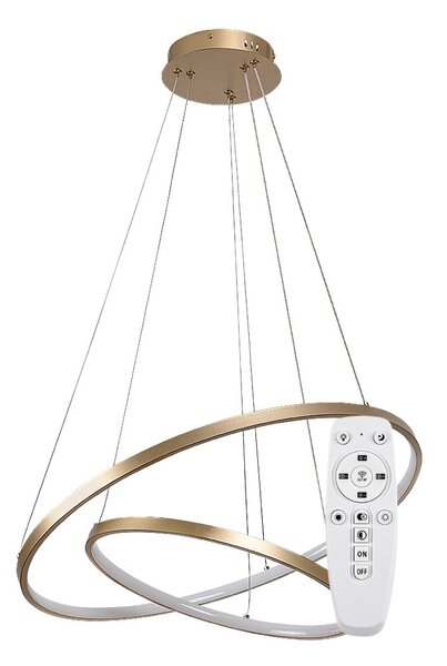 Rabalux Zlaté závěsné LED svítidlo Beliza 600mm 75W CCT s DO 72348