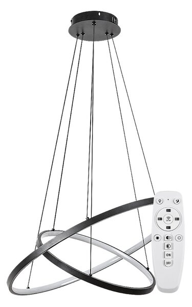 Rabalux Černé závěsné LED svítidlo Beliza 600mm 75W CCT s DO 72345
