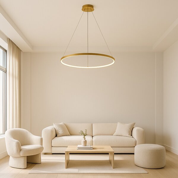 Rabalux Zlaté závěsné LED svítidlo Beliza 600mm 55W 72347