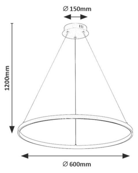 Rabalux Zlaté závěsné LED svítidlo Beliza 600mm 55W 72347