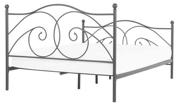 Postel Kov DINARD 160 x 200 cm Černá