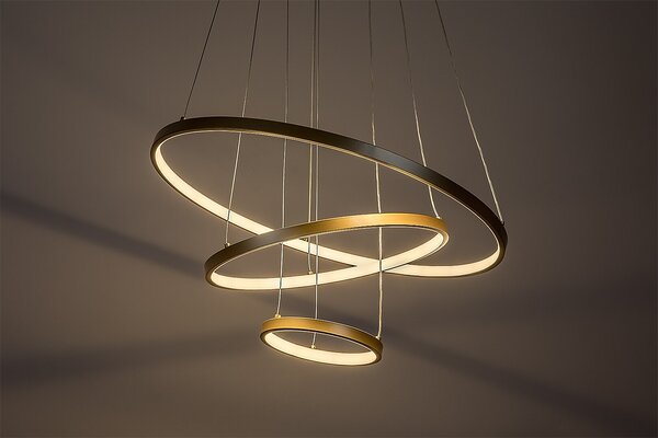 Rabalux Zlaté závěsné LED svítidlo Beliza 600mm 90W CCT s DO 72349