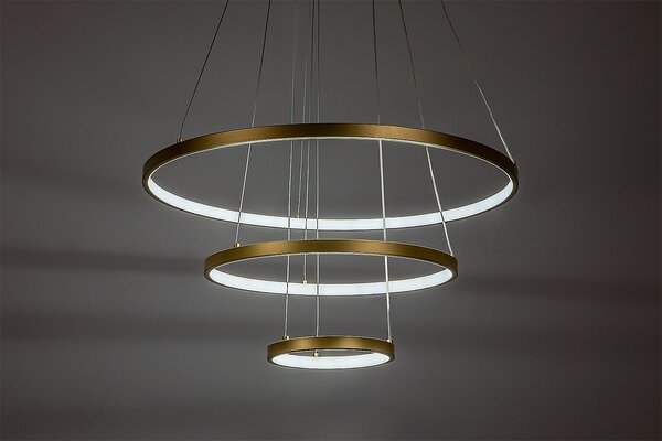 Rabalux Zlaté závěsné LED svítidlo Beliza 600mm 90W CCT s DO 72349