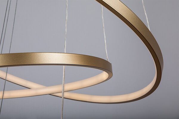 Rabalux Zlaté závěsné LED svítidlo Beliza 600mm 90W CCT s DO 72349