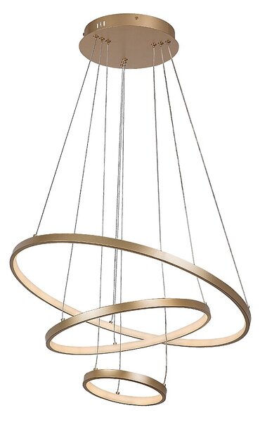 Rabalux Zlaté závěsné LED svítidlo Beliza 600mm 90W CCT s DO 72349