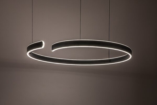 Rabalux Černé závěsné LED svítidlo Silnora 760mm 45W CCT 72115