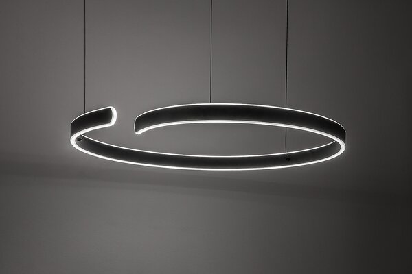 Rabalux Černé závěsné LED svítidlo Silnora 760mm 45W CCT 72115