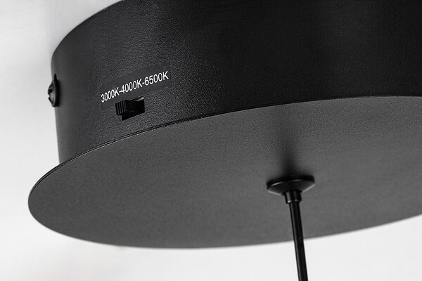Rabalux Černé závěsné LED svítidlo Silnora 760mm 45W CCT 72115