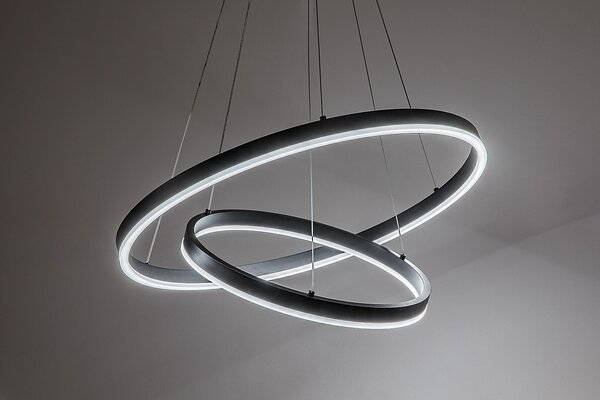 Rabalux Černé závěsné LED svítidlo Isaure 600mm 80W CCT s DO 72305