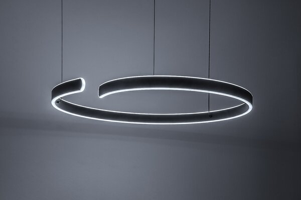 Rabalux Černé závěsné LED svítidlo Silnora 760mm 45W CCT 72115