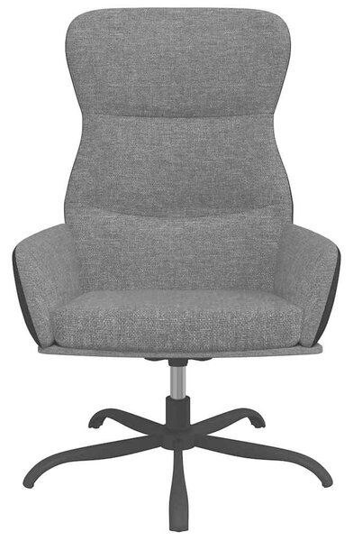 Relaxační křeslo světle šedé textil 341091