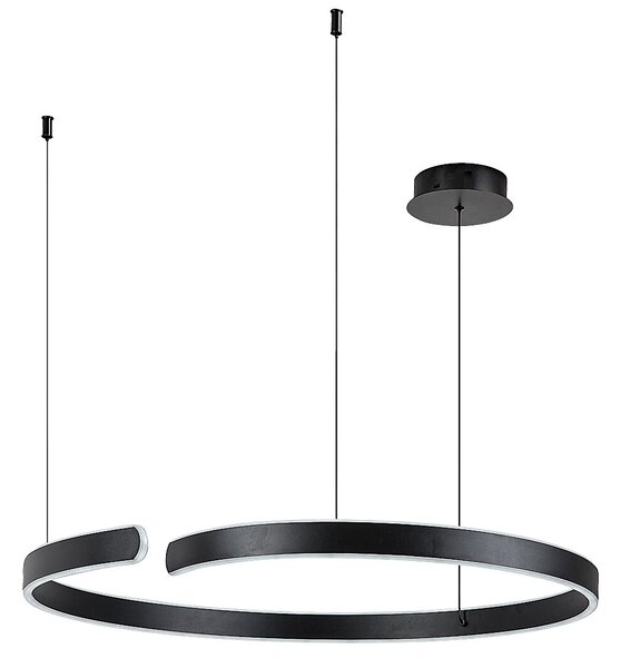 Rabalux Černé závěsné LED svítidlo Silnora 760mm 45W CCT 72115