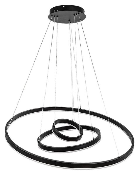 Rabalux Černé závěsné LED svítidlo Isaure 800mm 100W CCT s DO 72306