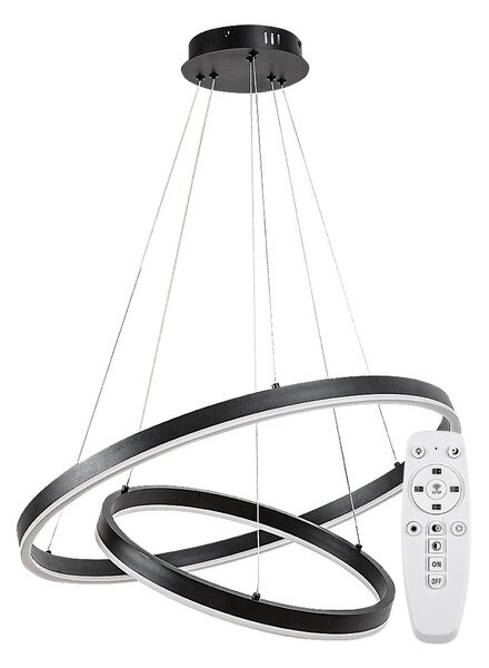 Rabalux Černé závěsné LED svítidlo Isaure 600mm 80W CCT s DO 72305