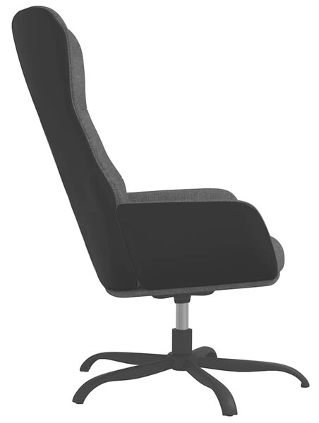 Relaxační křeslo tmavě šedé textil 341092