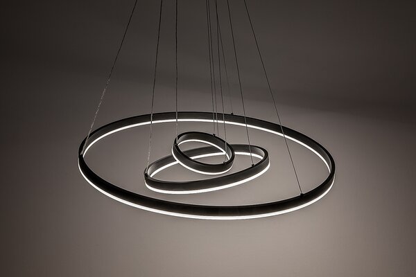 Rabalux Černé závěsné LED svítidlo Isaure 800mm 100W CCT s DO 72306