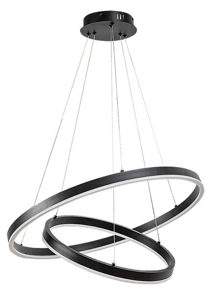 Rabalux Černé závěsné LED svítidlo Isaure 600mm 80W CCT s DO 72305