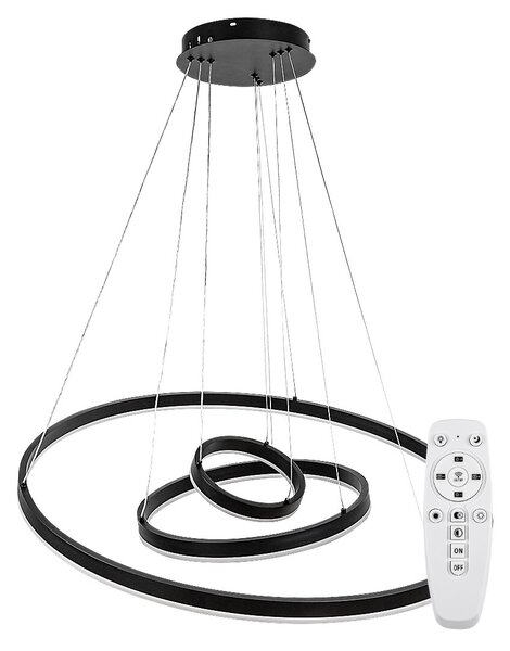 Rabalux Černé závěsné LED svítidlo Isaure 800mm 100W CCT s DO 72306