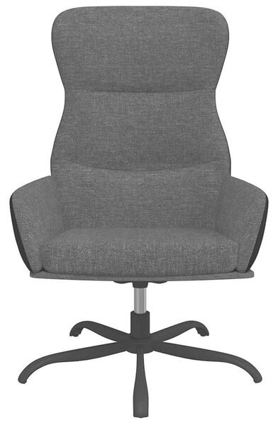 Relaxační křeslo tmavě šedé textil 341092