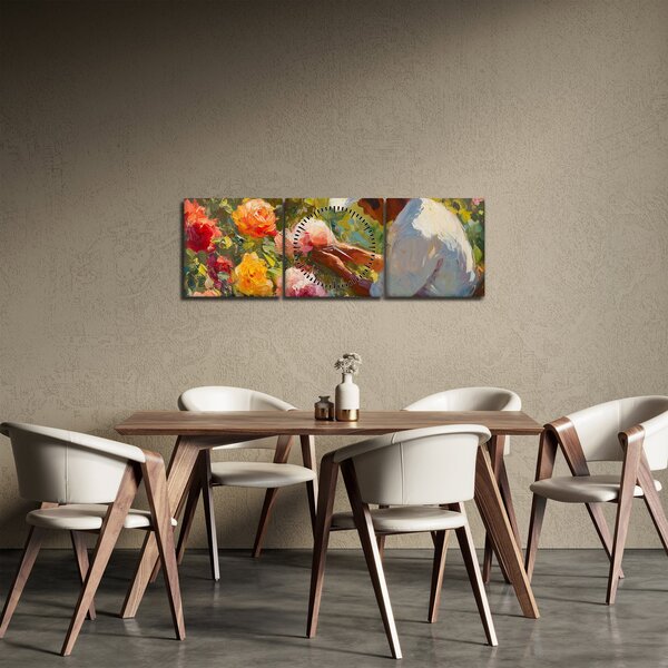 Obraz - Zahradník (s hodinami) (90x30 cm)