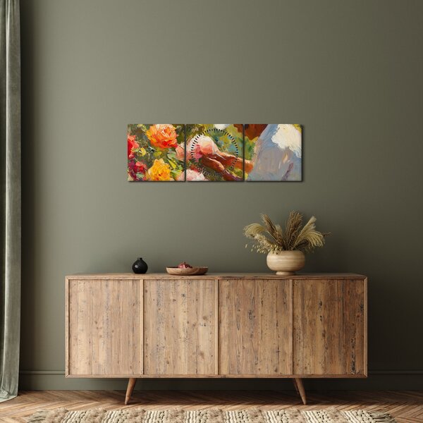 Obraz - Zahradník (s hodinami) (90x30 cm)