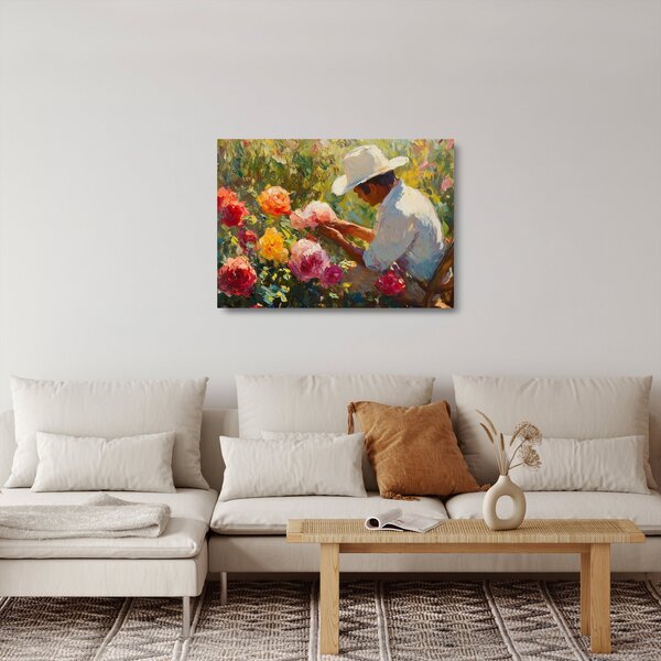 Skleněný obraz - Zahradník (70x50 cm)