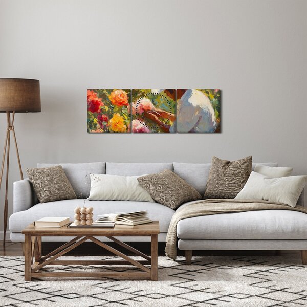 Obraz - Zahradník (s hodinami) (90x30 cm)