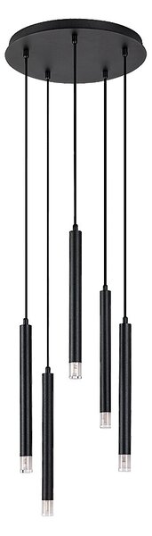 Rabalux Černý závěsný lustr Ramira pro žárovku 5x G9 72360