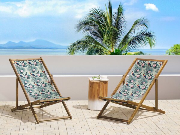 Sada 2 náhradních potahů na lehátko ANZIO/AVELLINO 113 x 44 cm Pestrá