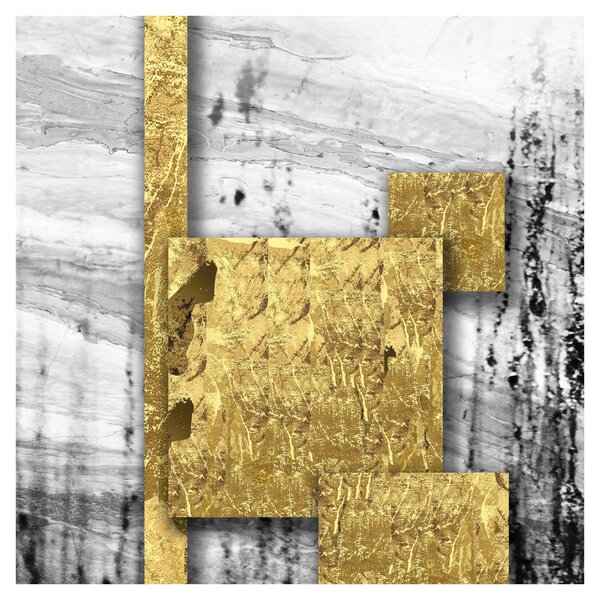 Obraz - Zlaté čtverce N⁰1 (30x30 cm)