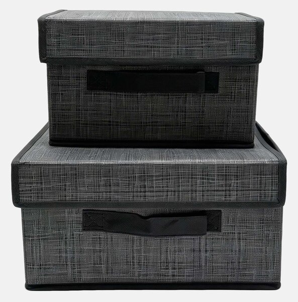 Sinsay - Skládací úložné boxy s uchyty 2 pack - šedá