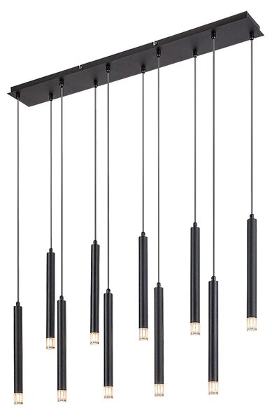 Rabalux Černý závěsný lustr Ramira pro žárovku 10x G9 72364