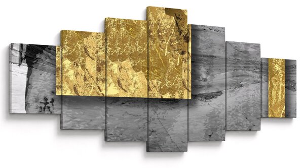 Obraz - Zlaté čtverce N⁰2 (210x100 cm)