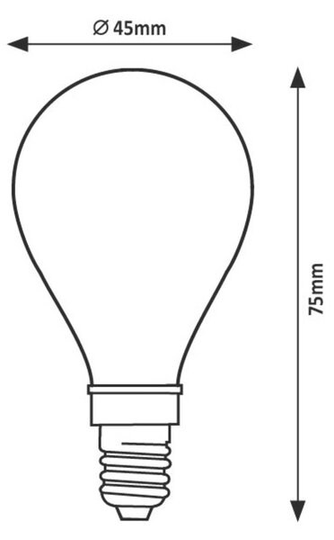 Rabalux LED žárovka svíčka Filament G45 4W E14 Barva světla: Teplá bílá 79137