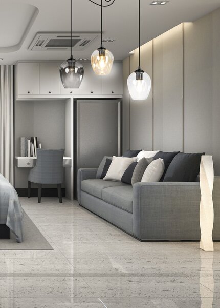 Emibig Level závěsné svítidlo 3x15 W černá-průhledná-jantarová-grafitová 759/3