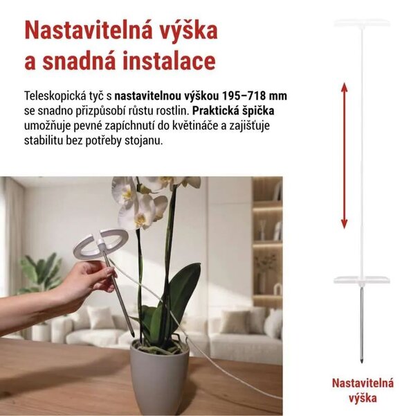 EMOS Bílá LED pěstební lampička 8W stmívatelná Z7902