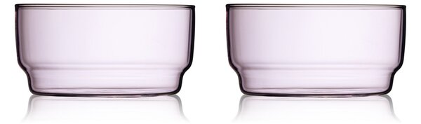 Lyngby Glas Sada skleněných misek Torino 12 cm (2 ks) Pink