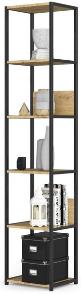 Ak furniture Regál LOFT 40 cm černý/dub artisan