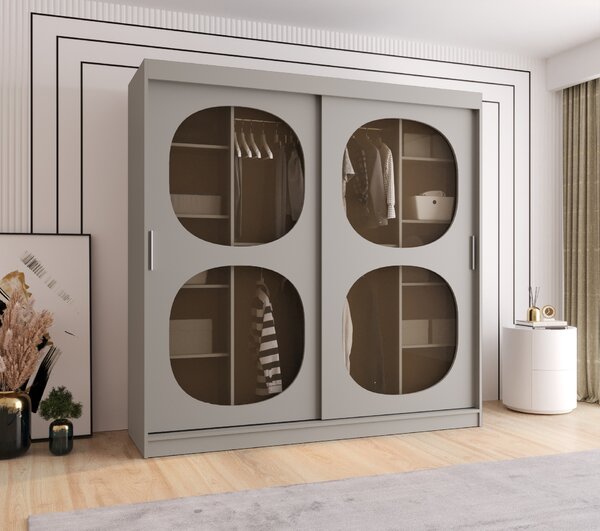 Šatní skříň 200 cm Boomer 2 (kašmír). Akce -20%