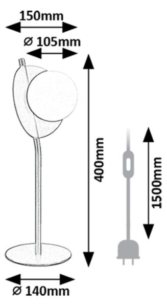 Rabalux Černá stolní lampa Jules pro žárovku G9 74221