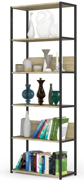 Ak furniture Regál LOFT 70 cm černý/dub artisan
