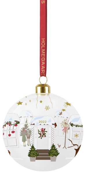 Holmegaard Skleněná vánoční baňka Annual Christmas - 2022 HGD102