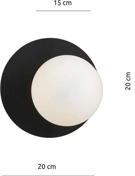 Emibig Oslo K1 nástěnné svítidlo 1x10 W bílá-černá 1187/K1