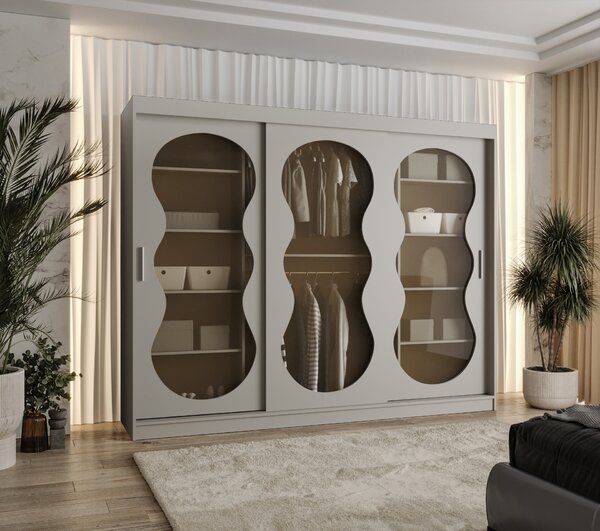 Šatní skříň 250 cm Boomer 3 (kašmír). Akce -21%