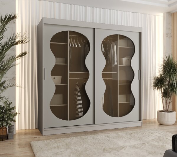 Šatní skříň 200 cm Boomer 3 (kašmír). Akce -20%
